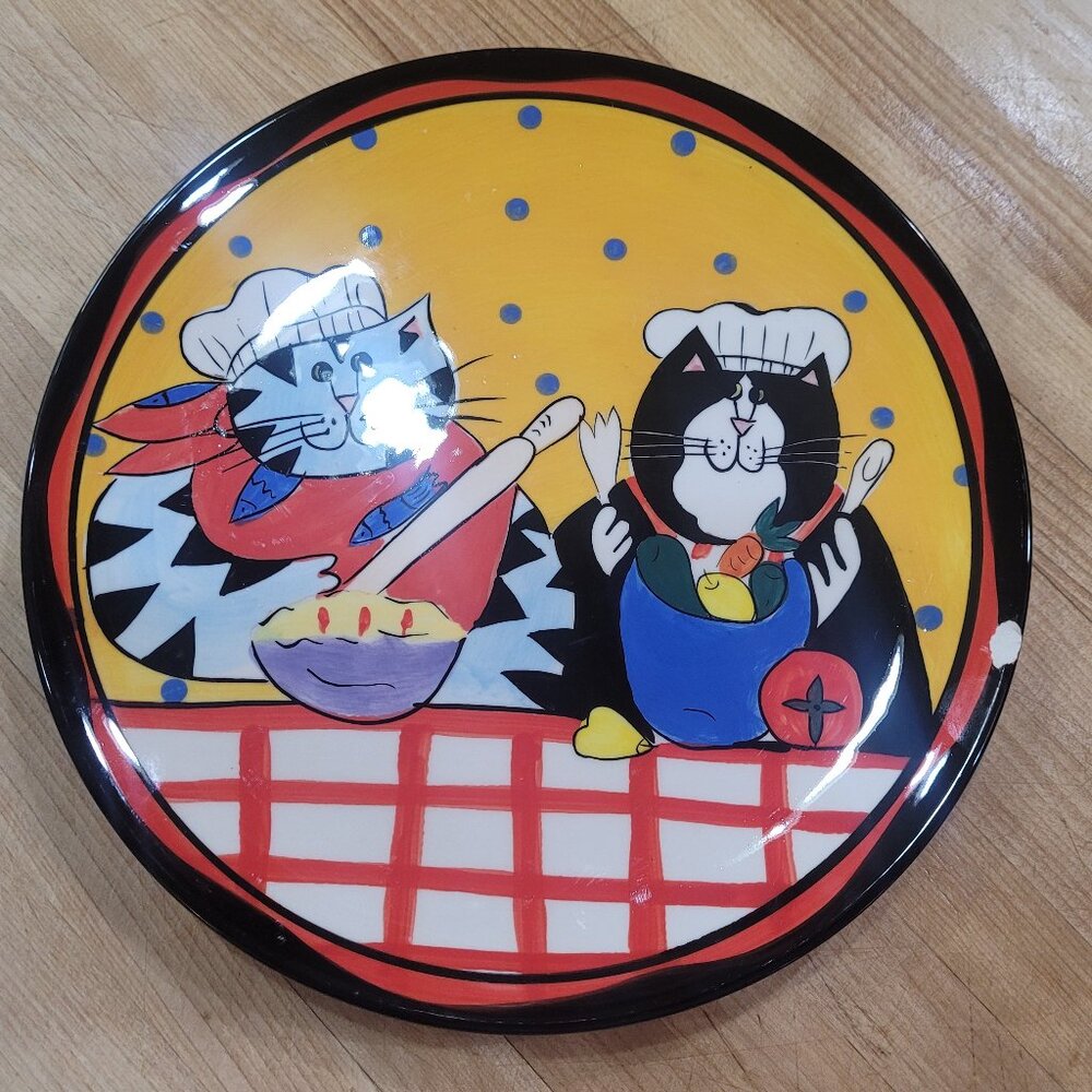 Catzilla Candace Reiter Cats in the Kitchen Circa 2000 8" Collector Plate